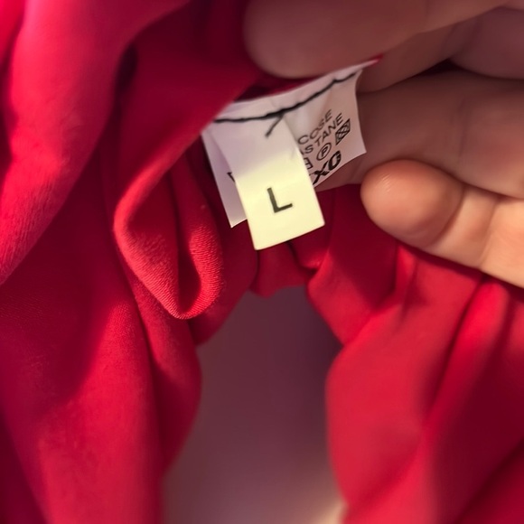 TEYXO Pink Dress Party Shapeless Dress Hot Pink with black collar - Picture 13 of 13